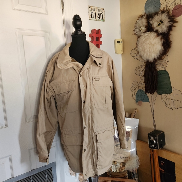 Eddie Bauer jacket button up with flannel lining parka - Picture 5 of 5